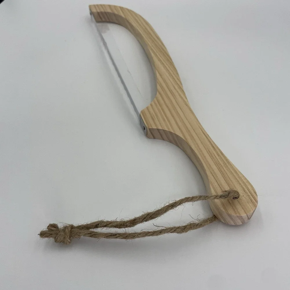 15 in Serrated Bread Slicer, Sourdough Bread Knife, Stainless Steel Bow Knife